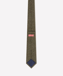 Olive Textured Slub Silk Tie