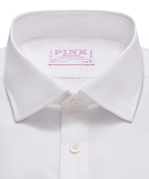 White Slim Fit Double Cuff Royal Oxford Formal Shirt