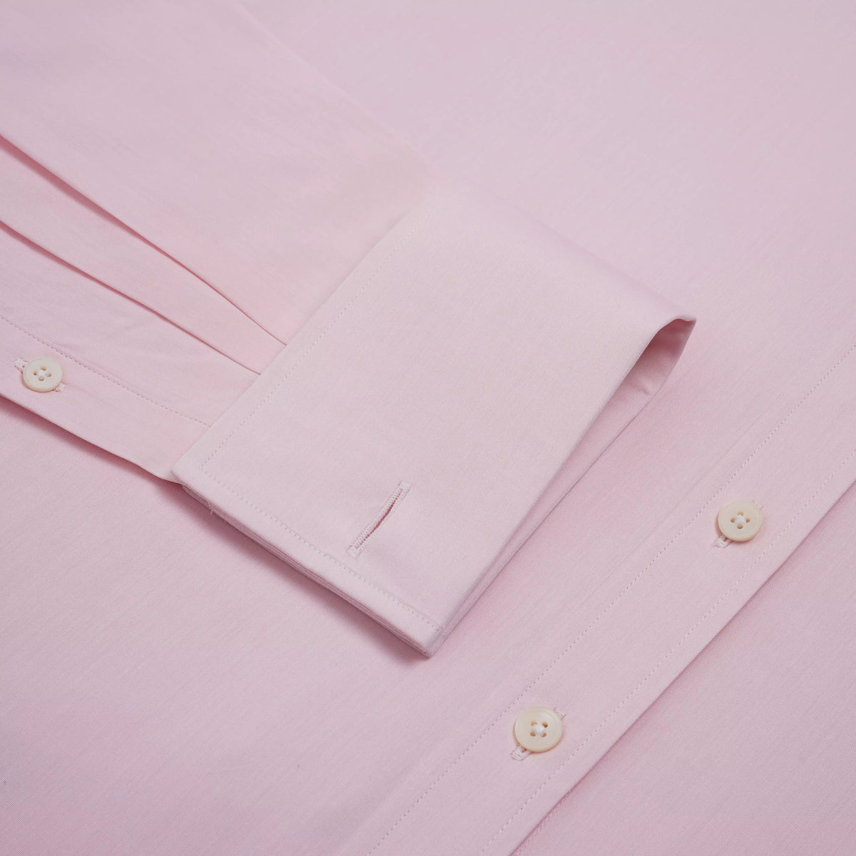 Pale Pink Tailored Fit Double Cuff Poplin Formal Shirt