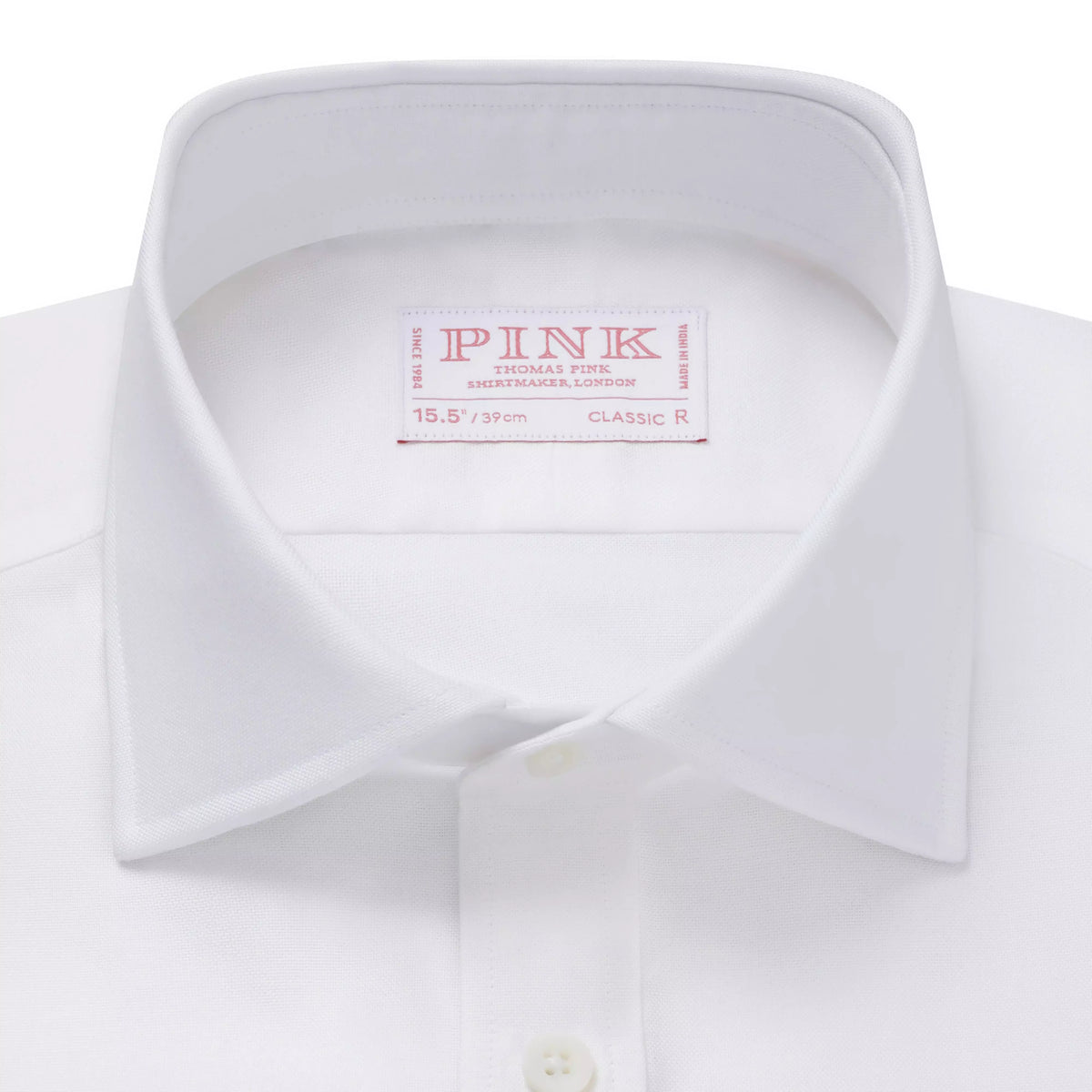 White Classic Fit Cotton Oxford Formal Shirt