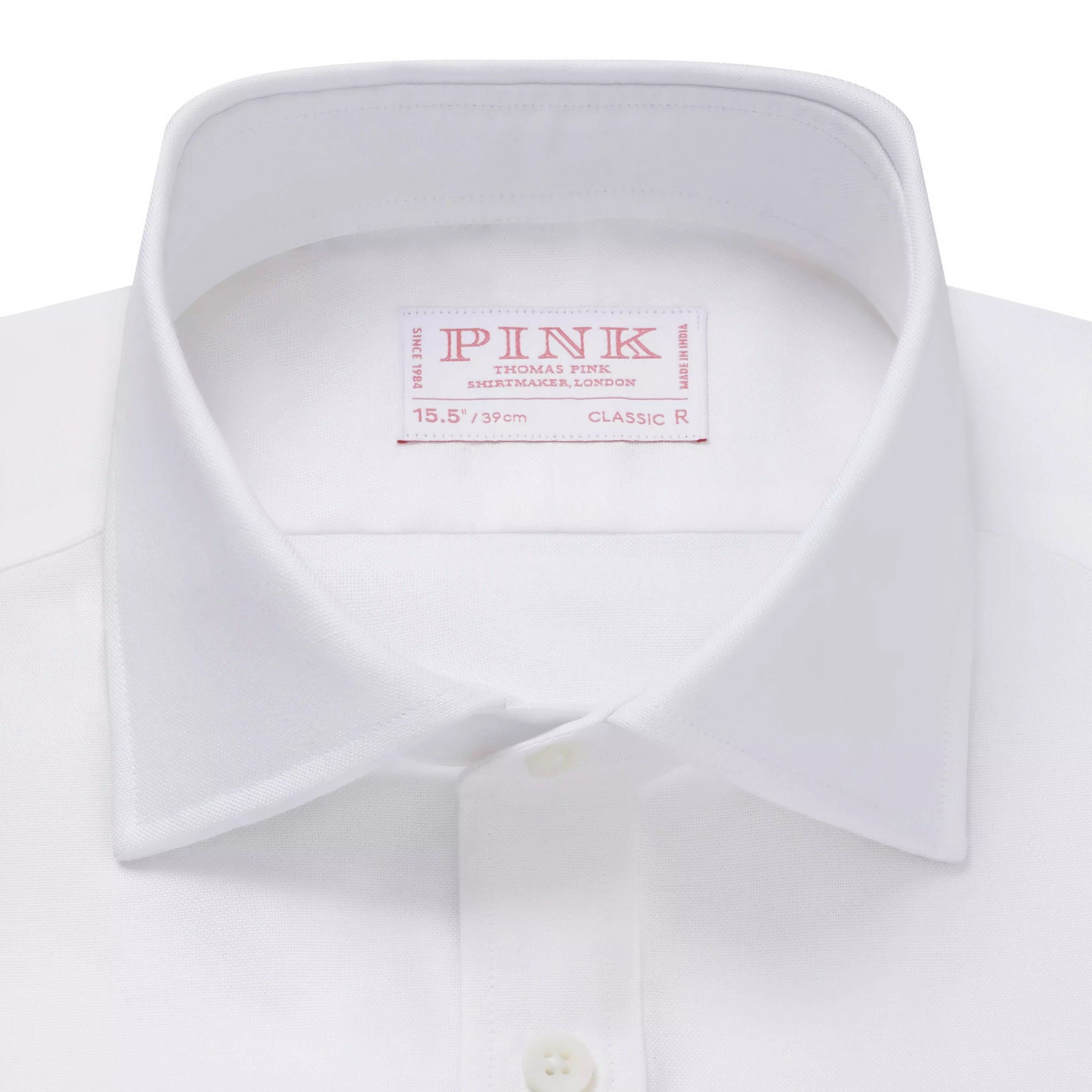 White Classic Fit Cotton Oxford Formal Shirt