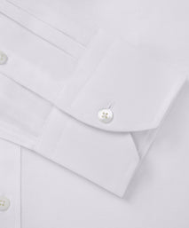 White Classic Fit Cotton Oxford Formal Shirt