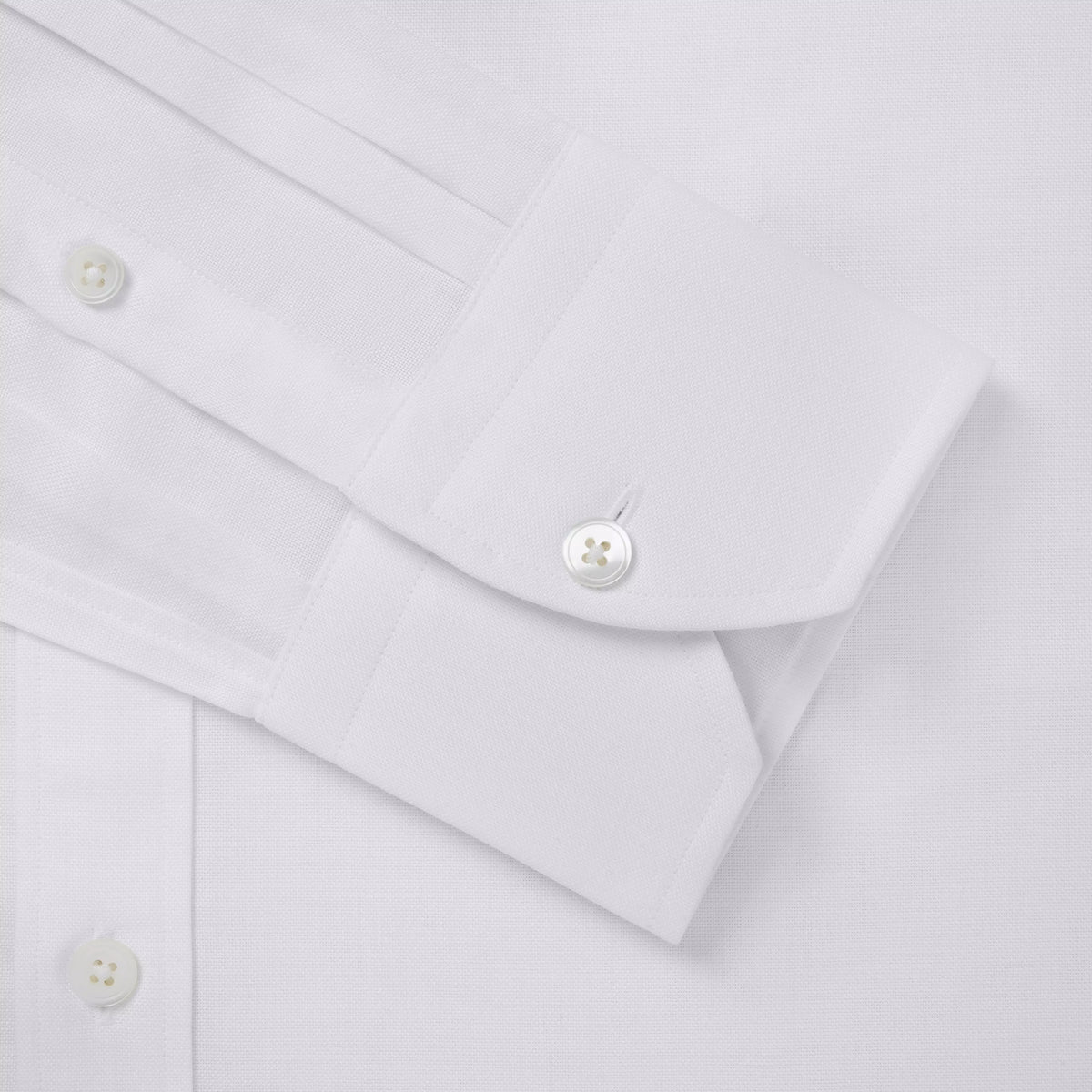 White Classic Fit Cotton Oxford Formal Shirt